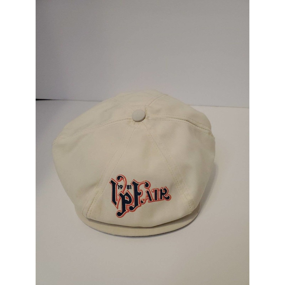 VTG VP St. Louis Saint Louis Fair Beret Hat 1981 White Blue Red